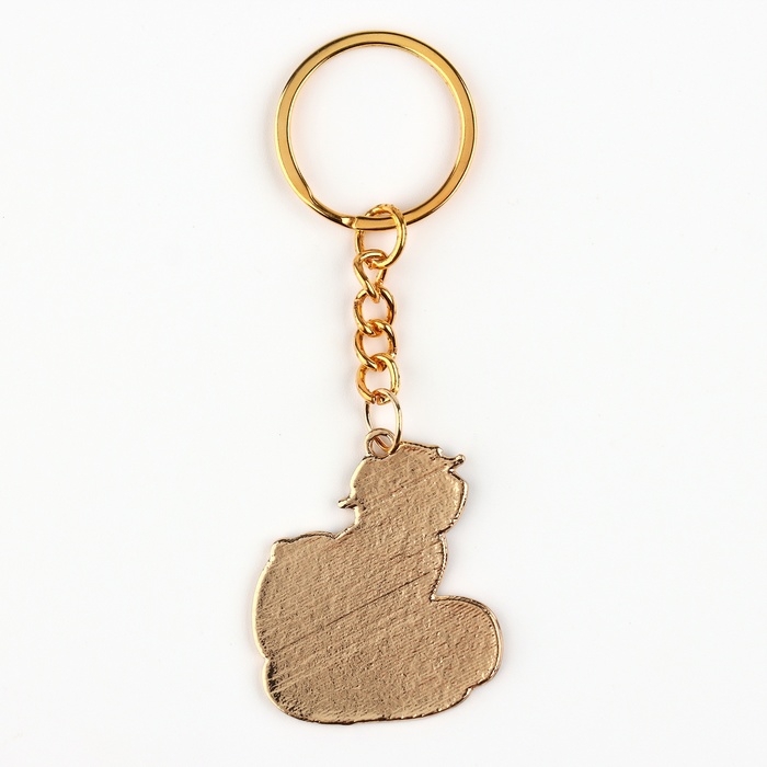 Брелок новогодний, для ключей, металлический «Змея со звездой» 3 х 8,5 см