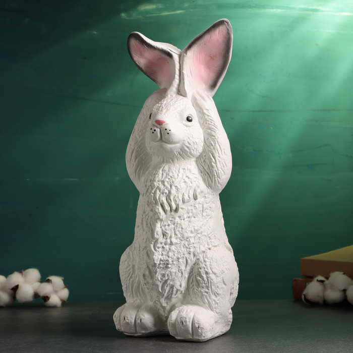 Копилка Копилка "Заяц ушастый" белый, 17х18х42см