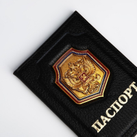 Обложка для паспорта, цвет чёрный