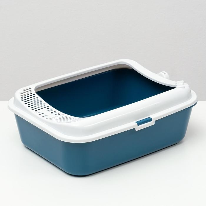 Туалет Сима с бортом + совок-микс 30 х 39 х 13,5 см синий FIX Туалет Сима с бортом + совок-микс 30 х 39 х 13,5 см синий FIX