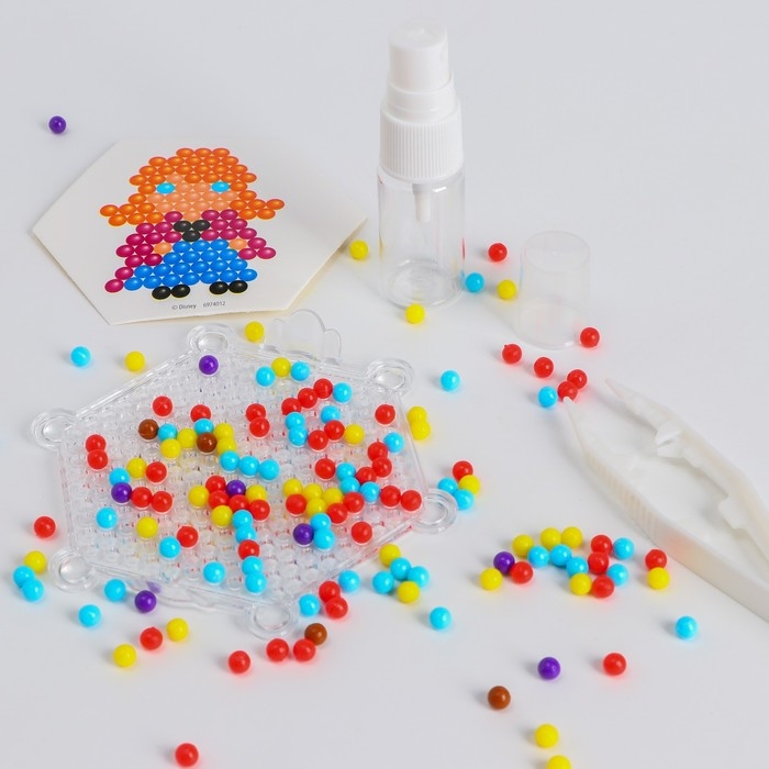 Аквамозаика с декорациями «Холодное сердце», 3 фигурки, 300 шариков Аквамозаика с декорациями «Холодное сердце», 3 фигурки, 300 шариков