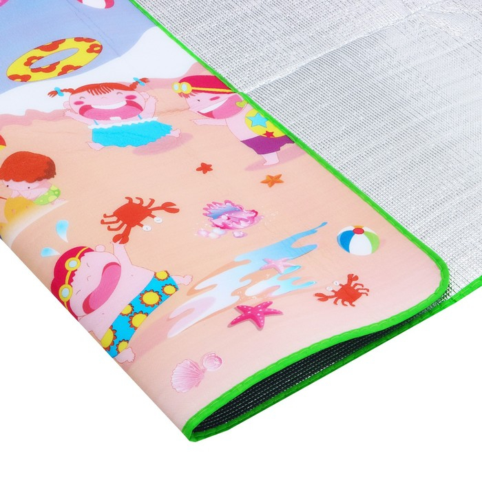 Игровой коврик для детей на фольгированной основе «Море и пляж», размер 180х150x0,5 см, Крошка Я Игровой коврик для детей на фольгированной основе «Море и пляж», размер 180х150x0,5 см, Крошка Я