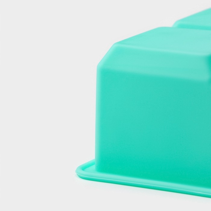 Форма для льда Доляна «Кубик», силикон, 16,5×11,5×5 см, 6 ячеек (5×5 см), цвет бирюзовый Форма для льда Доляна «Кубик», силикон, 16,5×11,5×5 см, 6 ячеек (5×5 см), цвет бирюзовый