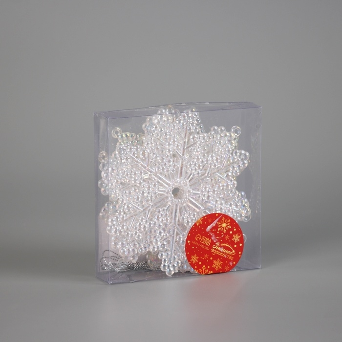 Украшение ёлочное Украшение ёлочное "Созвездие" (набор 6 шт ) снежинка, 12 см