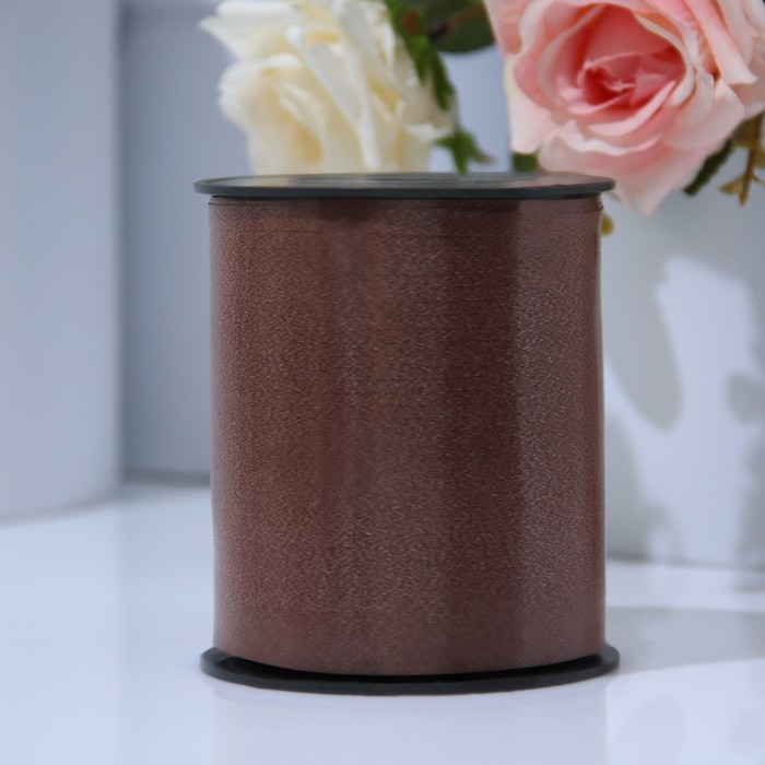 Лента для декора и подарков, шоколад, 0,5 см х 500 м Лента для декора и подарков, шоколад, 0,5 см х 500 м