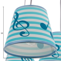 Люстра 86205/5 E27 40Вт голубой 59х54х27-107 см BayerLux