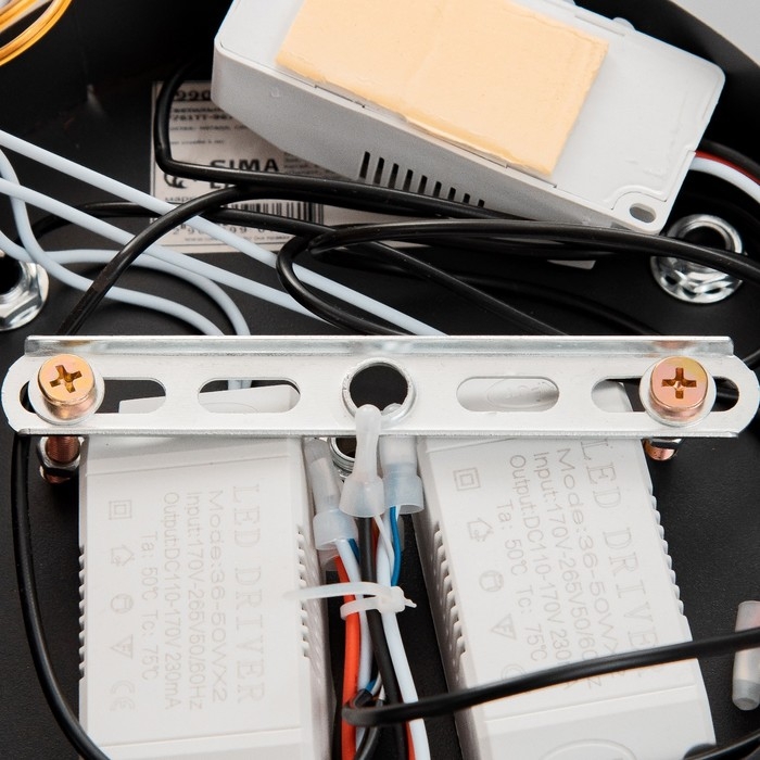 Светильник Светильник "Ориги" LED 264Вт 3000-6000К черно-золотоq 60х60х10-110 см