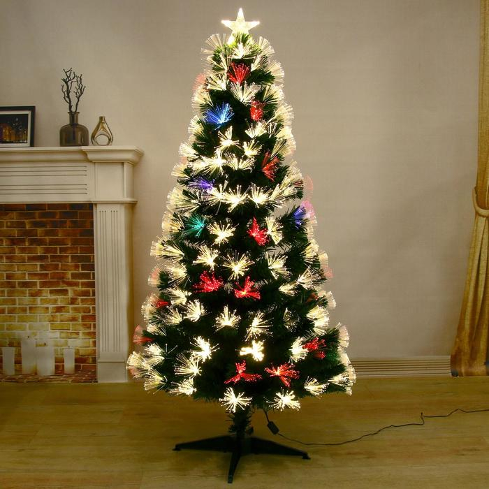 Ёлка фиброоптическая  Ёлка фиброоптическая "Пучок" 150 см d нижнего яруса 75 см 170 веток