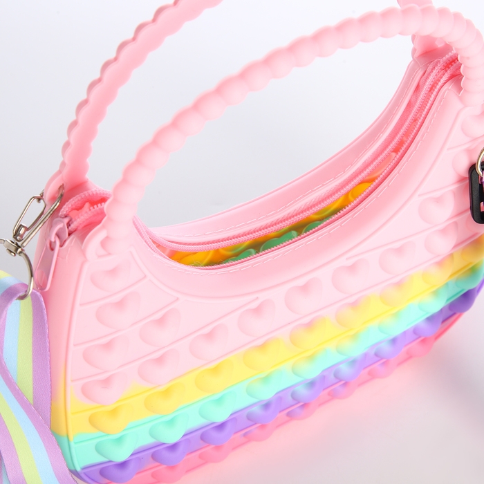 Сумка детская для девочки на молнии «Выбражулька», pop it, цвет разноцветный