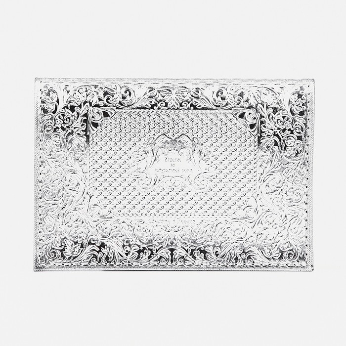 Обложка для паспорта, цвет серебристый Обложка для паспорта, цвет серебристый