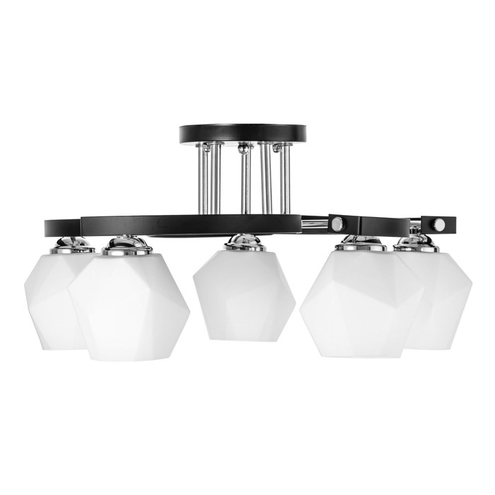 Люстра Люстра "Версалия" 5xЕ27 40Вт черно-хромовый 60х60х26 см BayerLux