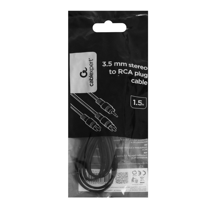 Кабель-переходник аудио Cablexpert CCA-458, Jack 3.5 мм(m)-2xRCA(m), 1.5 м, черный Кабель-переходник аудио Cablexpert CCA-458, Jack 3.5 мм(m)-2xRCA(m), 1.5 м, черный