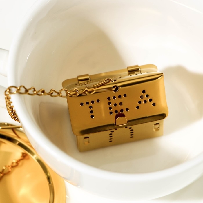 Сито для чая Goldie, домик, цвет золотой Сито для чая Goldie, домик, цвет золотой