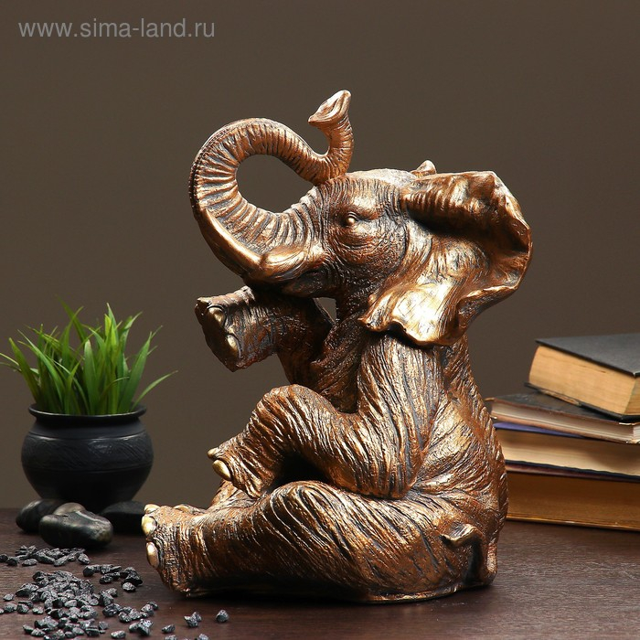 Копилка Копилка "Слон сидя" бронза, 40х23х29см