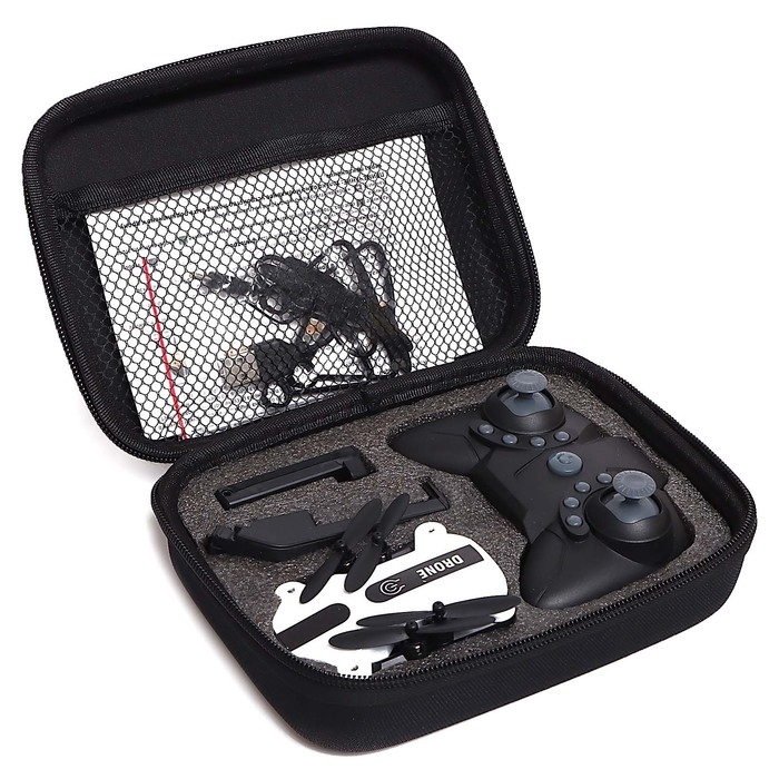 Квадрокоптер FLASH DRONE, камера 480P, Wi-Fi, с сумкой, цвет белый Квадрокоптер FLASH DRONE, камера 480P, Wi-Fi, с сумкой, цвет белый