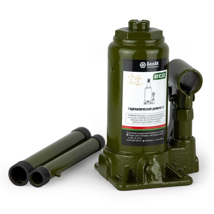 Домкрат гидравлический  Домкрат гидравлический "БелАК" ECO БАК.70014, подъем/подхват 298/158 мм, 5 т