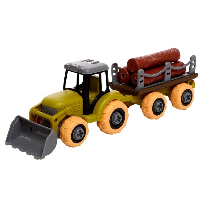 Конструктор винтовой «Трактор лесоперевозчик», с отвёрткой Конструктор винтовой «Трактор лесоперевозчик», с отвёрткой