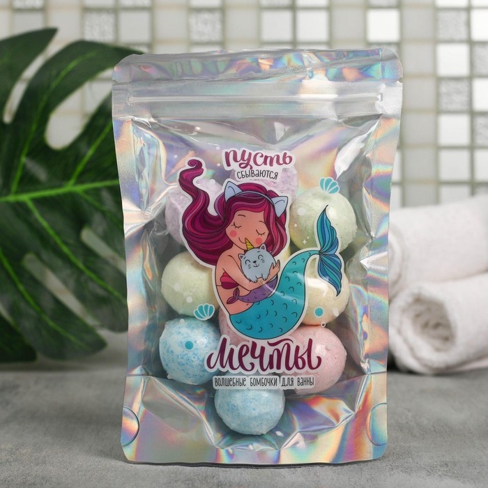 Подарочный набор косметики «Пусть сбываются мечты», бомбочки для ванны, 10 х 10 г, BEAUTY FOX Подарочный набор косметики «Пусть сбываются мечты», бомбочки для ванны, 10 х 10 г, BEAUTY FOX
