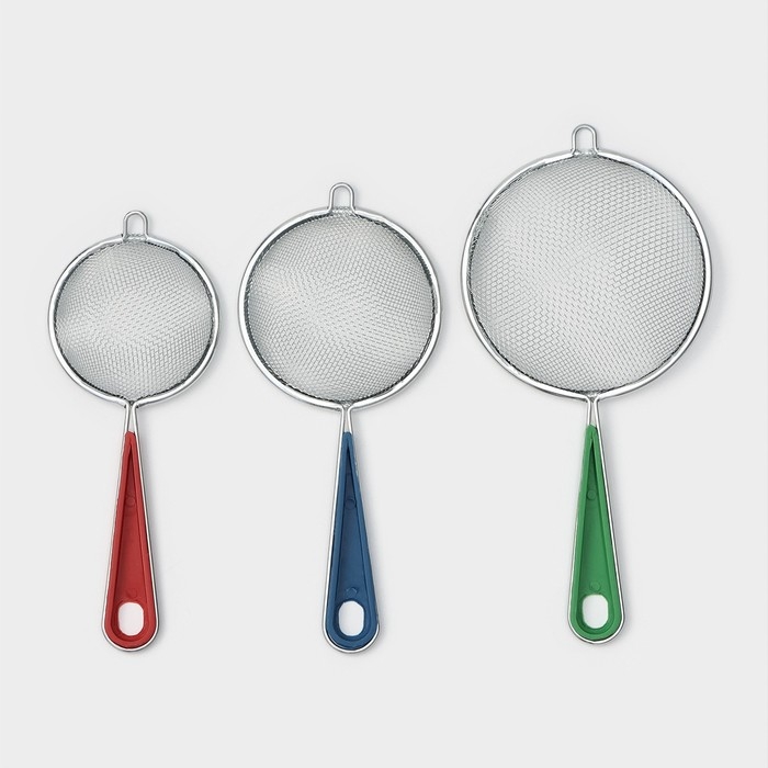 Набор сит Доляна, 3 шт, d=6/7/9 см Набор сит Доляна, 3 шт, d=6/7/9 см