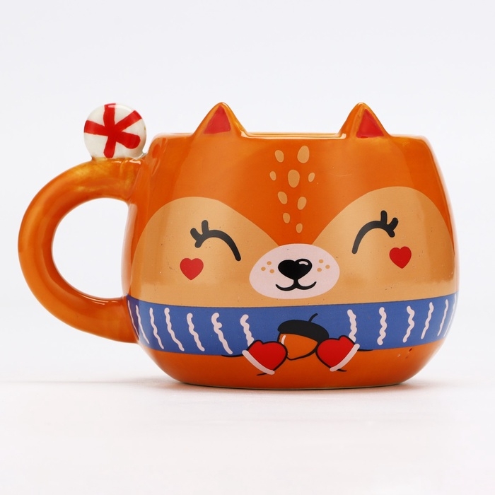 Новый год. Кружка керамическая«Белочка», 400 мл Новый год. Кружка керамическая«Белочка», 400 мл