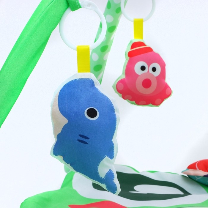 Развивающий коврик с дугами «Лягушонок», 4 игрушки, зеркало, размер 78х69 см, Крошка Я Развивающий коврик с дугами «Лягушонок», 4 игрушки, зеркало, размер 78х69 см, Крошка Я