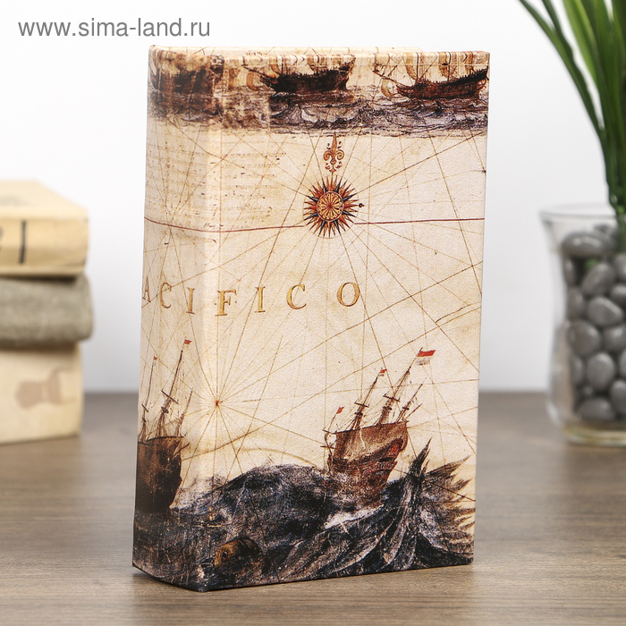Сейф дерево книга  Сейф дерево книга "Флот" кожзам 17х11х5 см
