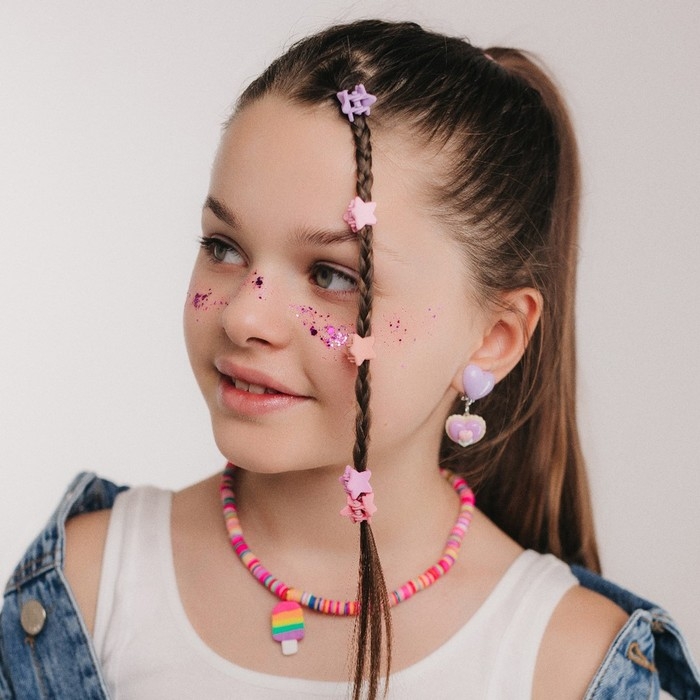 Комплект детский «Выбражулька» 12 предметов: 10 крабиков, клипсы, кольцо, форма и цвет МИКС Комплект детский «Выбражулька» 12 предметов: 10 крабиков, клипсы, кольцо, форма и цвет МИКС