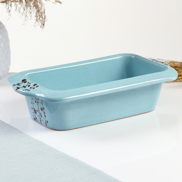 Емкость для запекания Емкость для запекания "Трапеза прямоугольная" 1л / 6,5х27х14,5см, блюз