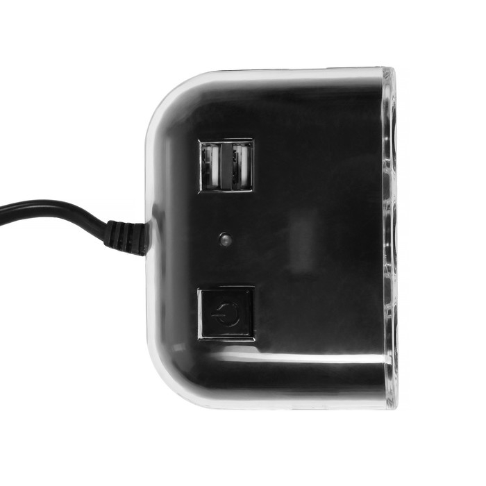Разветвитель прикуривателя TORSO, 12-24 В, USB 2А, провод 50 см, подсветка Разветвитель прикуривателя TORSO, 12-24 В, USB 2А, провод 50 см, подсветка