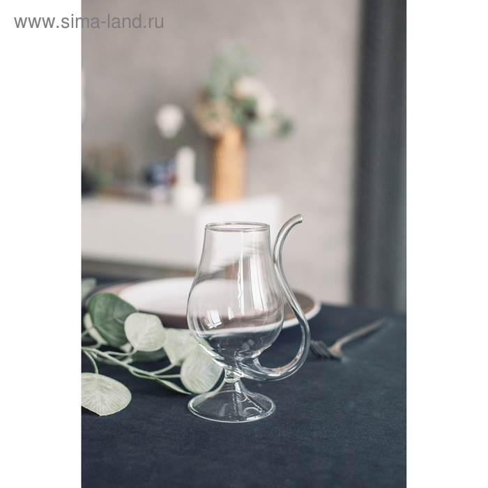 Бокал из стекла с трубочкой для вина Magistro «Пантера», 300 мл