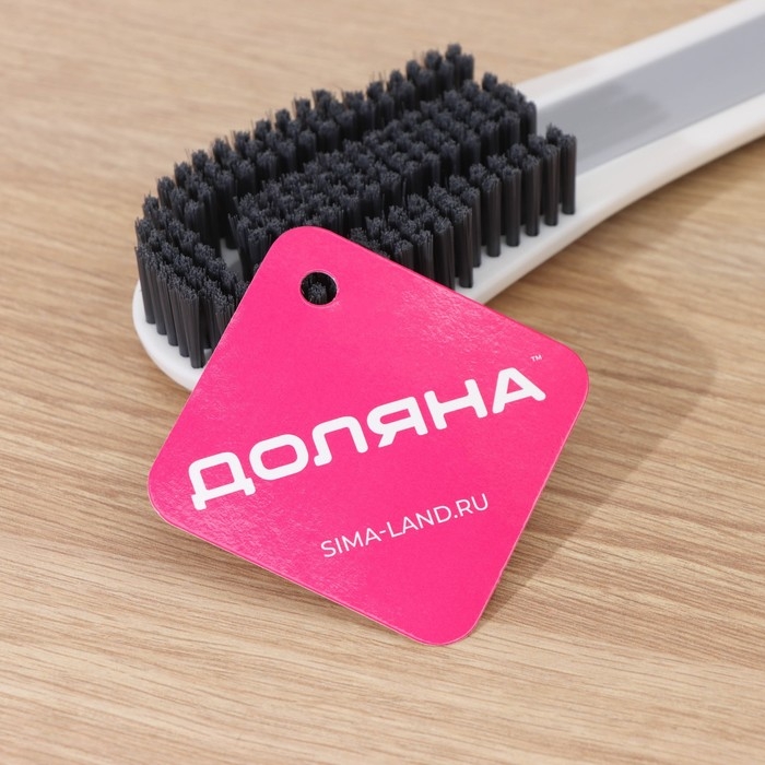 Щетка с ручкой Доляна, с дополнительной щёткой для узких мест, 19,6×5×3 см, щетина 1,6 см Щетка с ручкой Доляна, с дополнительной щёткой для узких мест, 19,6×5×3 см, щетина 1,6 см