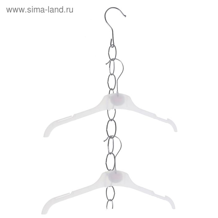 Цепочка-держатель для плечиков, звенья 4×2, L=110 см, цвет хром