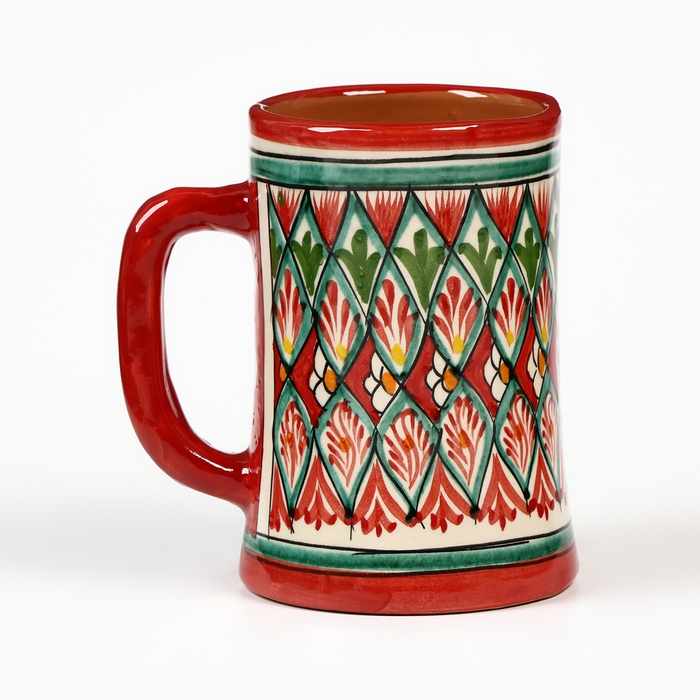 Кружка Риштанская Керамика Кружка Риштанская Керамика "Узоры" 500 мл, красная