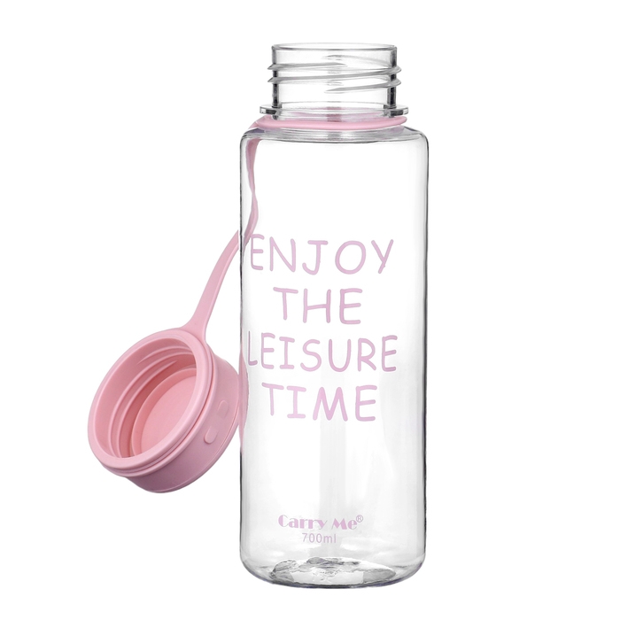 Бутылка для воды, 800 мл, 22 х 10.5 см, с ситом, розовая Бутылка для воды, 800 мл, 22 х 10.5 см, с ситом, розовая