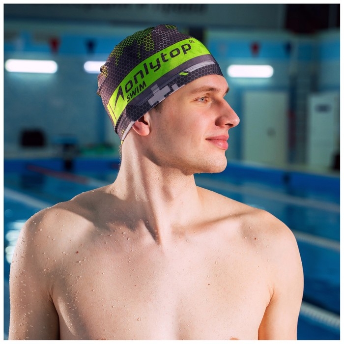 Шапочка для плавания ONLYTOP взрослая, тканевая, обхват 54-60 см Шапочка для плавания ONLYTOP взрослая, тканевая, обхват 54-60 см