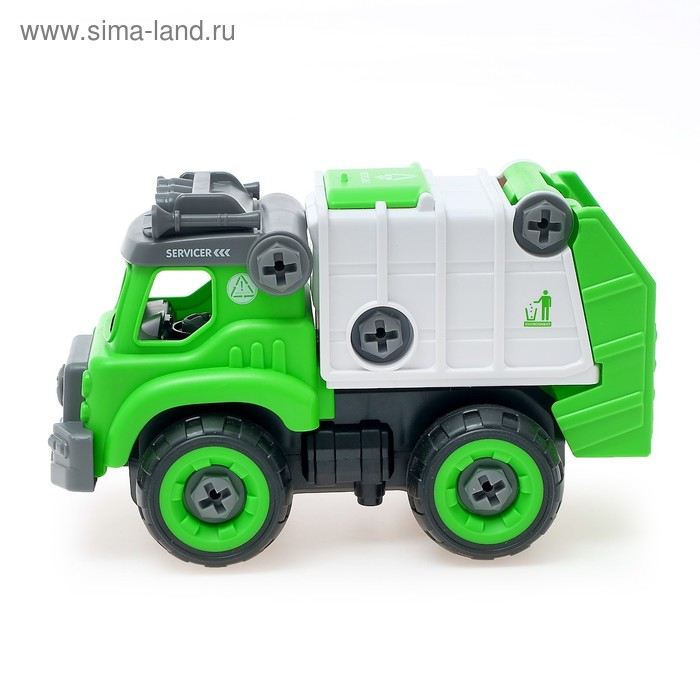 Конструктор винтовой «Мусоровоз», с электр. шуруповертом, р/у, 27 деталей Конструктор винтовой «Мусоровоз», с электр. шуруповертом, р/у, 27 деталей