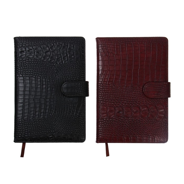 Ежедневник недатированный, обложка ПВХ, формат А5, 140 листов в клетку, на кнопке, рептилия, МИКС Ежедневник недатированный, обложка ПВХ, формат А5, 140 листов в клетку, на кнопке, рептилия, МИКС