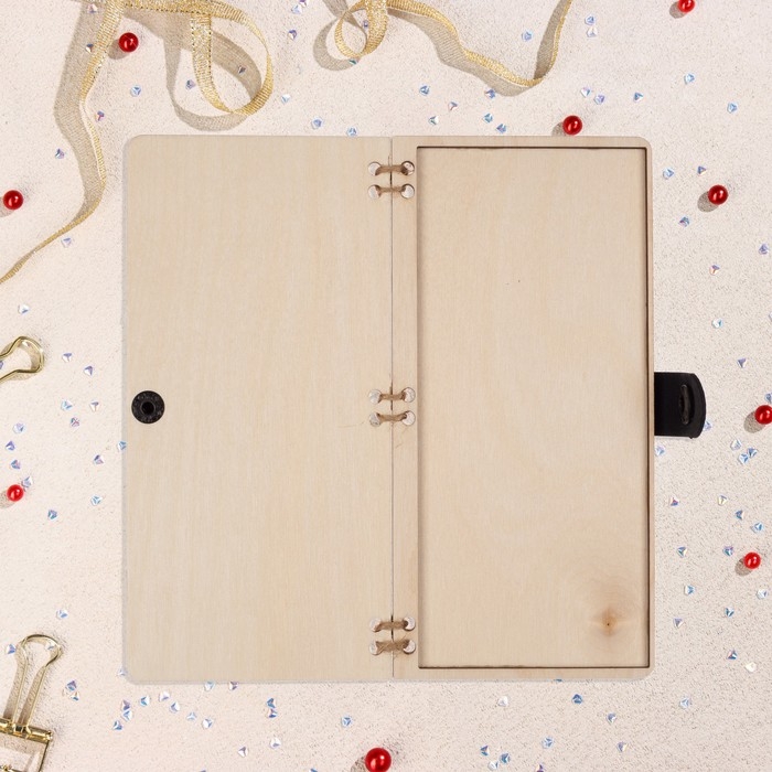 Конверт деревянный Конверт деревянный "Счастья, здоровья, удачи..." ручная работа, светлый, лис, 16,5х8 см