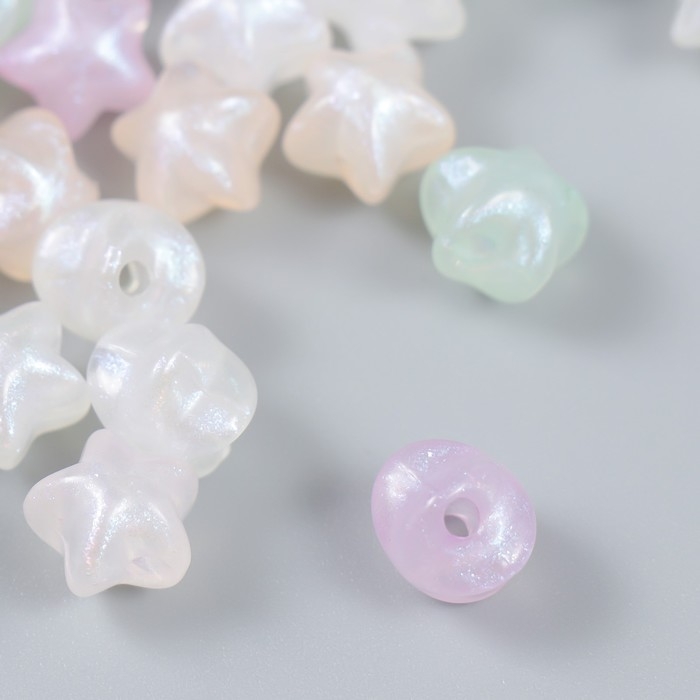 Бусины для творчества пластик Бусины для творчества пластик "Звёзды. Блеск" набор 20 гр 1х1,1х1,1 см