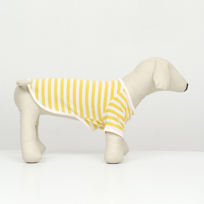 Футболка для животных, XS (ДС 21, ОГ 32 см), жёлтая Футболка для животных, XS (ДС 21, ОГ 32 см), жёлтая