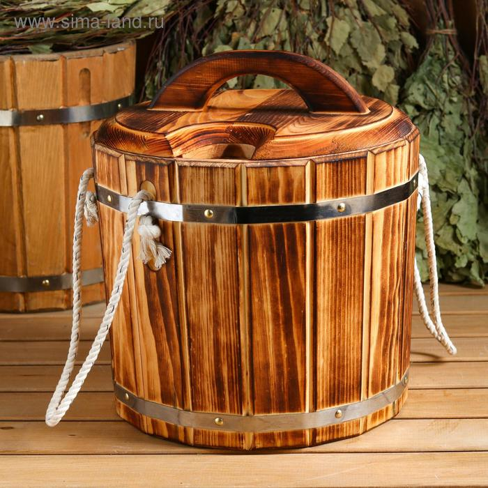 Запарник кедровый, 14 л, с пластиковой вставкой, с крышкой, термодревесина ЛЮКС Запарник кедровый, 14 л, с пластиковой вставкой, с крышкой, термодревесина ЛЮКС