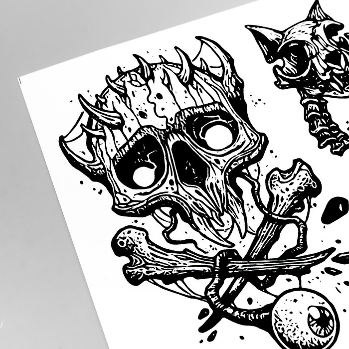 Татуировка на тело Татуировка на тело "Жуть" 10х15 см