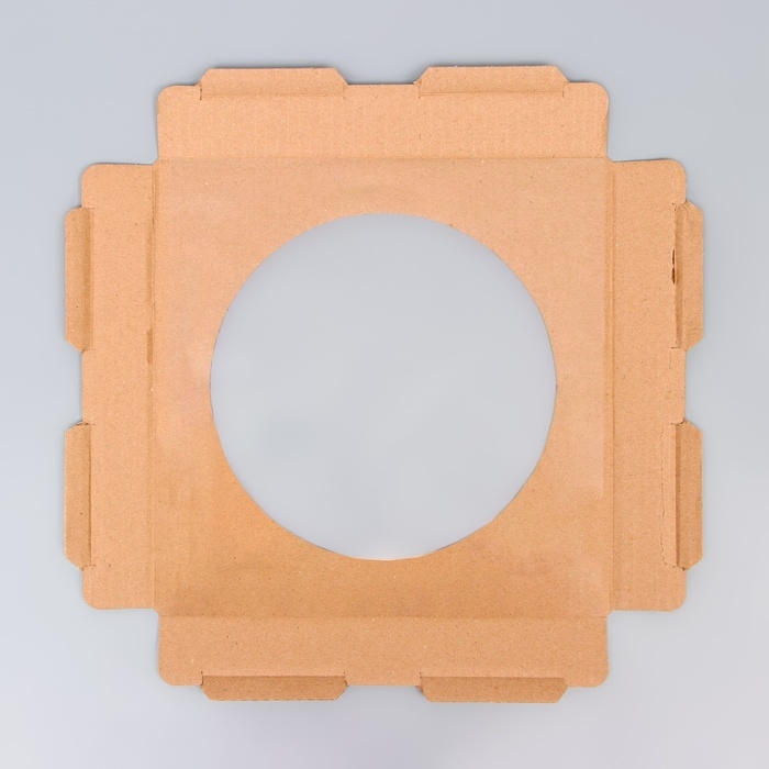 Кондитерская упаковка, с окном, Кондитерская упаковка, с окном, "Круг", белая, 50 х 50 х 50 см