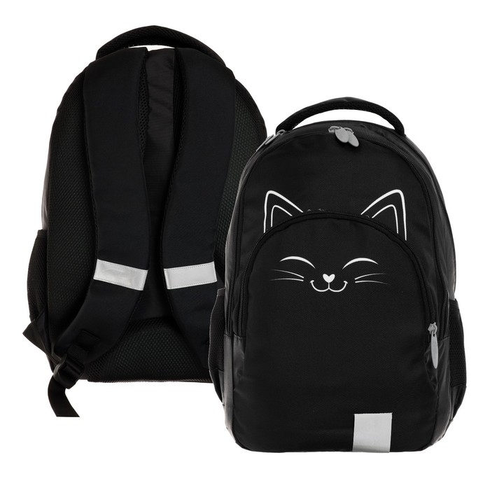 Рюкзак молодёжный, 44 х 30 х 17 см, эргономичная спинка, Calligrata Р Рюкзак молодёжный, 44 х 30 х 17 см, эргономичная спинка, Calligrata Р "Котик"