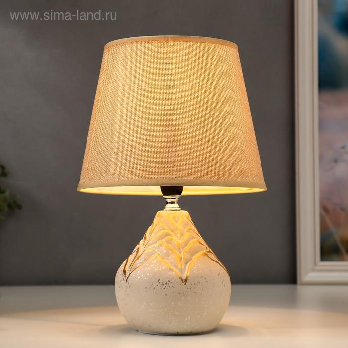 Лампа настольная 16240/1WT-GD E14 40Вт бежевый 20х20х30 см RISALUX