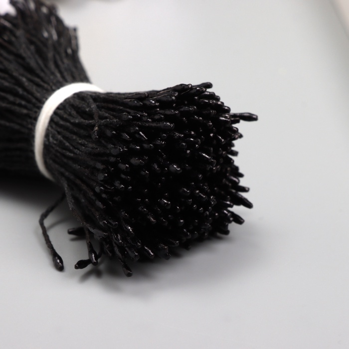 Тычинки для искусственных цветов глянец "Рисинки" чёрный набор 360 шт длина 6 см