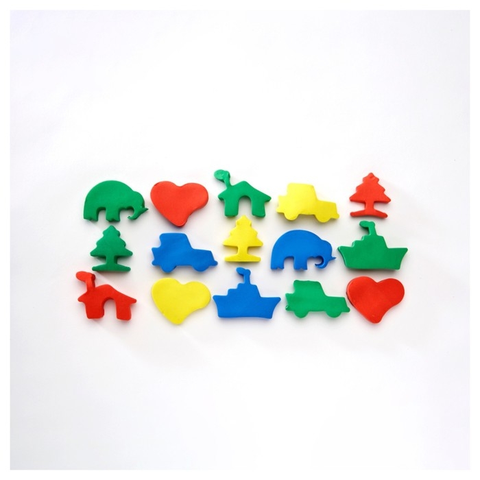 Набор для лепки JOVI  Набор для лепки JOVI "Super Kit" 3 цвета по 50 г, растительный, 6 формочек, 1 скалка, картон