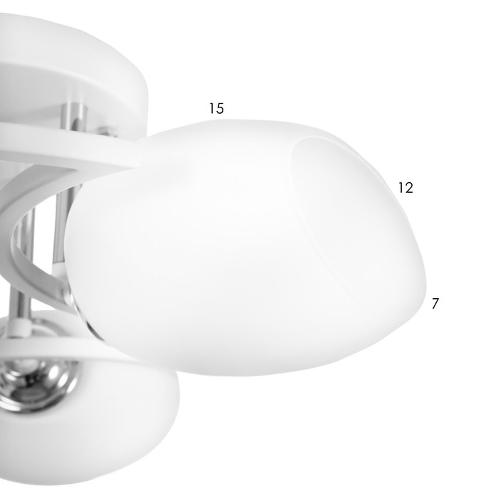 Люстра 2781/3 E27 40Вт бело-хромовый 49х49х25 см BayerLux Люстра 2781/3 E27 40Вт бело-хромовый 49х49х25 см BayerLux