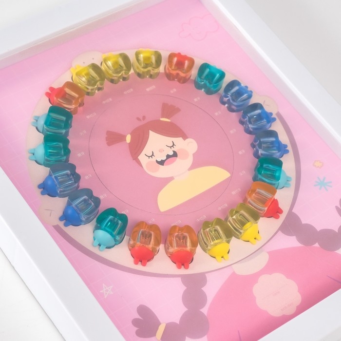 Фоторамка пластик 9х9 см  Фоторамка пластик 9х9 см "Молочные зубики" розовая 2х23х27 см