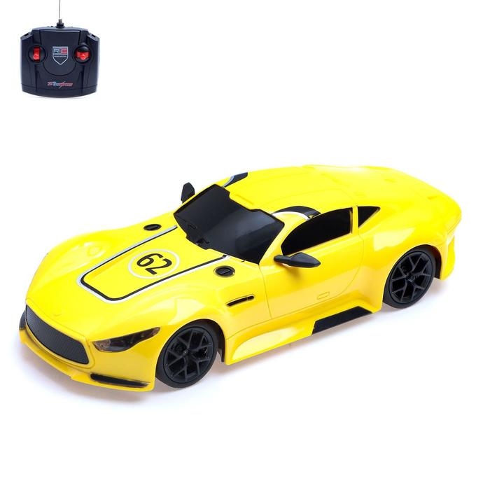 Машина радиоуправляемая «МускулКар», работает от аккумулятора, цвет жёлтый Машина радиоуправляемая «МускулКар», работает от аккумулятора, цвет жёлтый